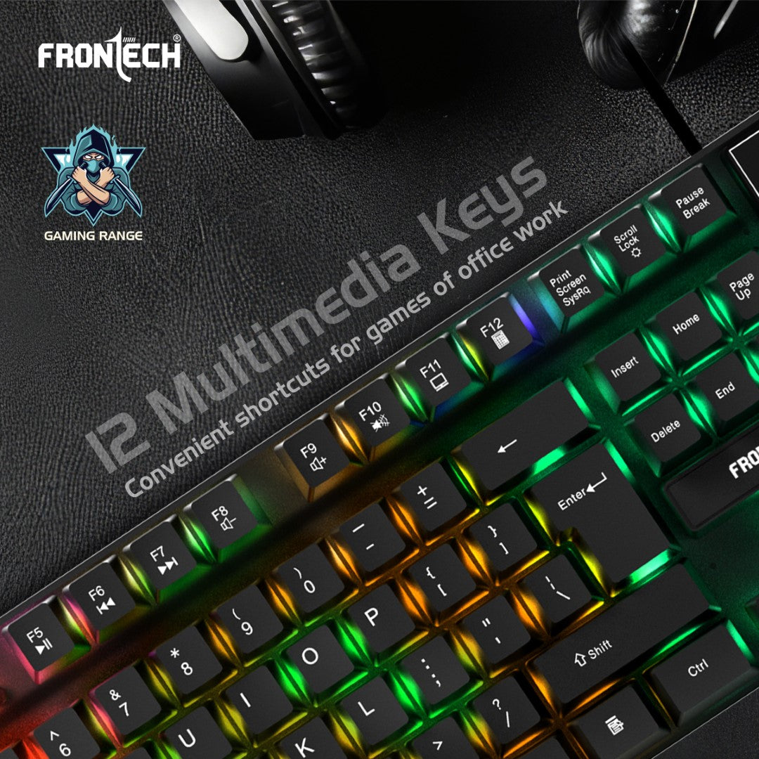 Frontech Wired Gaming RGB Backlight Effects Keyboard and Optical Mouse Combo (KB-0040) Frontech Wired Gaming RGB Backlight Effects Keyboard and Optical Mouse Combo (KB-0040)